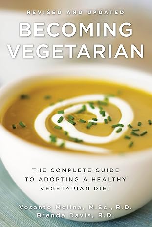 Cover of "Becoming Vegetarian" guide with soup image.