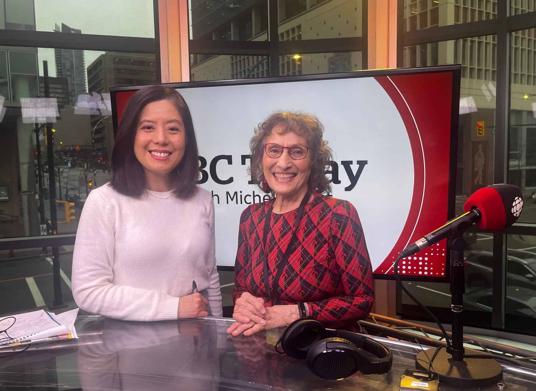 Two women on CBC Today news set.